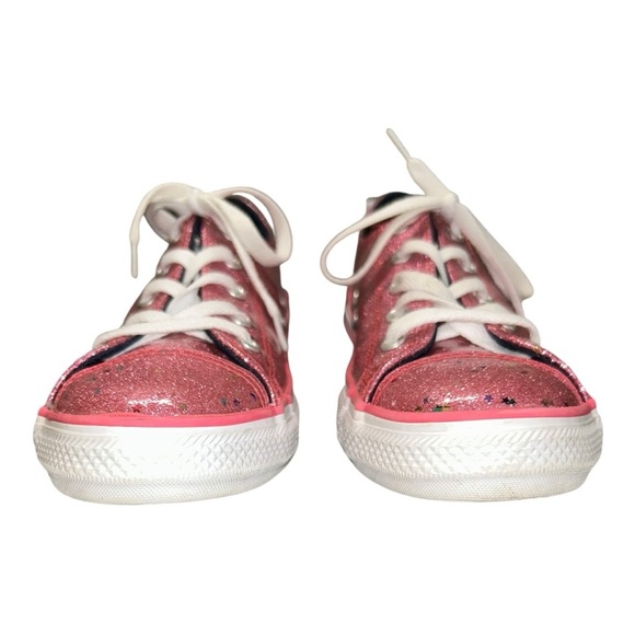 Converse Girl Youth Junior Size 3 Pink 665108C Sparkle Glitter Sneaker - Picture 3 of 10